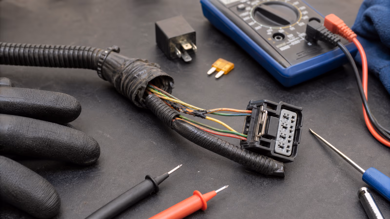Revisión de arnés eléctrico, conector y cables dañados en Ciudad Juárez