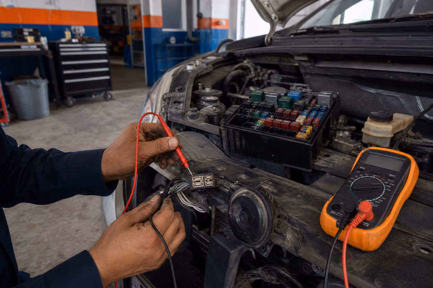 Revisión de fusible, relé y circuito de claxon en Ciudad Juárez