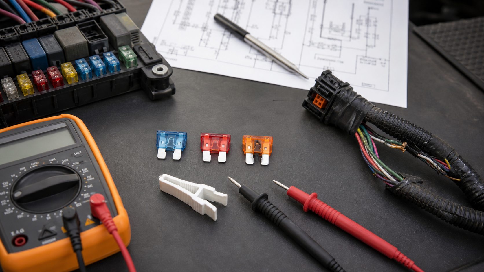 Revision de fusibles automotrices con multimetro