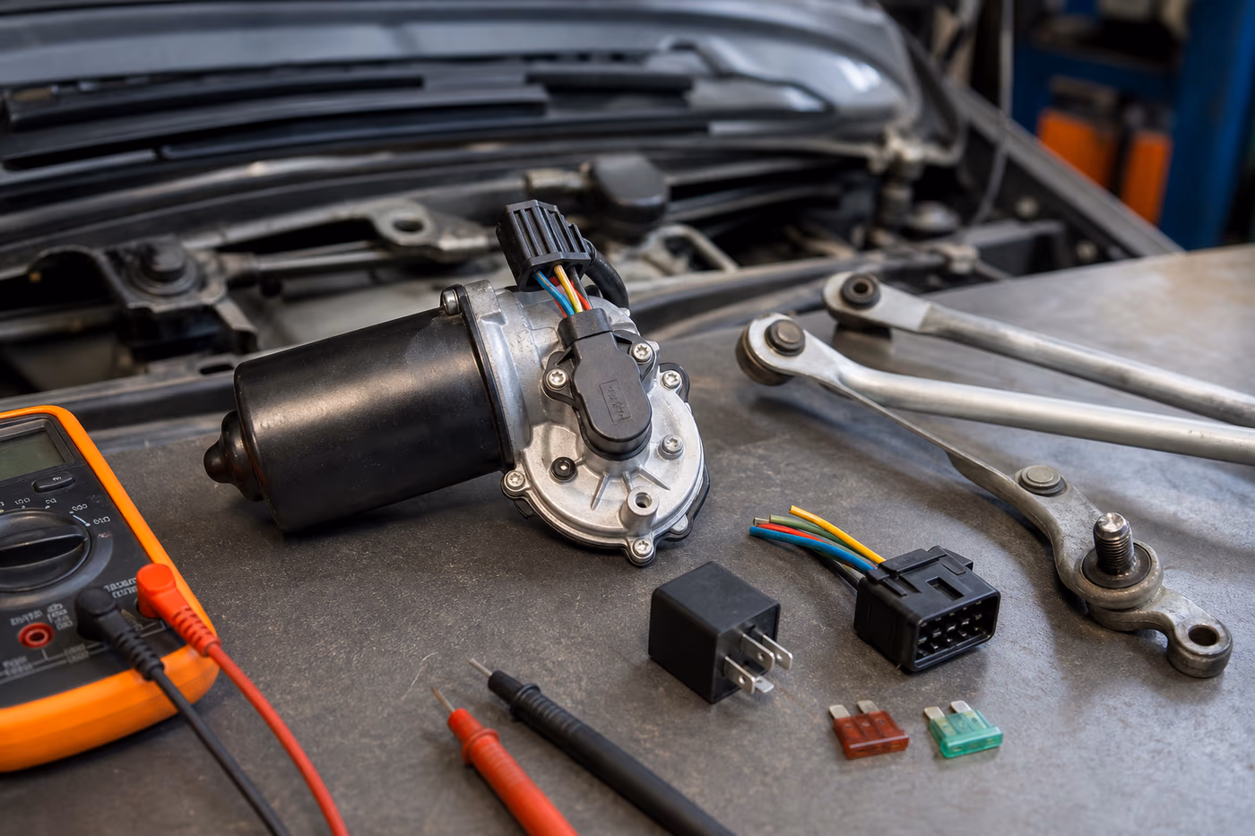 Revisión de motor, relé y conector de limpiaparabrisas en Ciudad Juárez